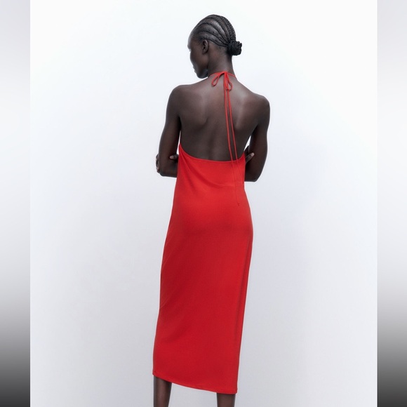 Zara red dress size Large - Picture 3 of 10